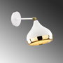 Opviq Lámpara de pared Blanco y Dorado